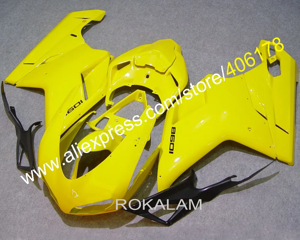 

Best Price 1098 848 1198 Sport Fairing Kit For Ducati 1098 2007-2011 Yellow Motorcycle Fitting (Injection Molding)