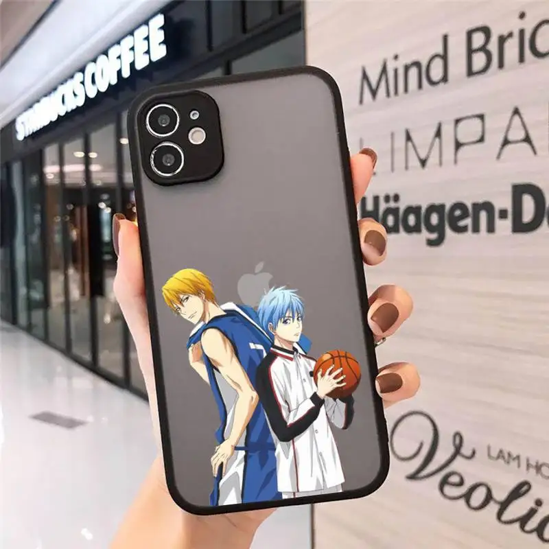 

Japan anime basketball Kurokos Basket Phone Cases matte transparent For iphone 7 8 11 12 plus mini x xs xr pro max cover