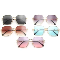 fashion women sunglasses square sun glasses alloy frame goggles anti uv spectacles perosonality templs eyeglasses ornamental a
