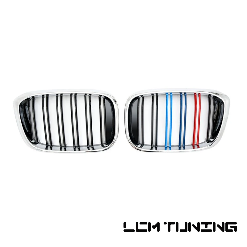 Замена Стиль ABS Пластик двойные рейки Передняя решетка Накладка для бмв X3 G01 X4 G02