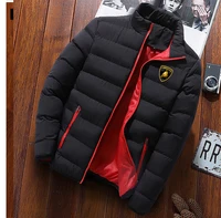 2022 winter new hot selling mens lamborghini red down jacket printing brand mens jacket mens fashion jacket zipper top direct
