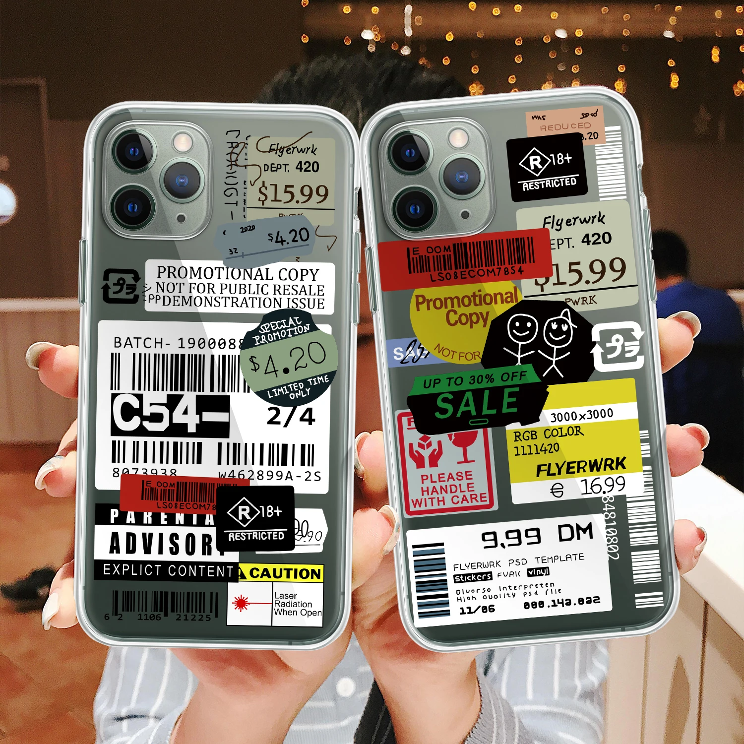 

Fashion Retro Label Phone Case for iPhone 11 Pro Max 12 Mini X Xs XR SE 2020 SE2 8 7 6 6s Plus 5 5s Retro Barcode Clear Cover