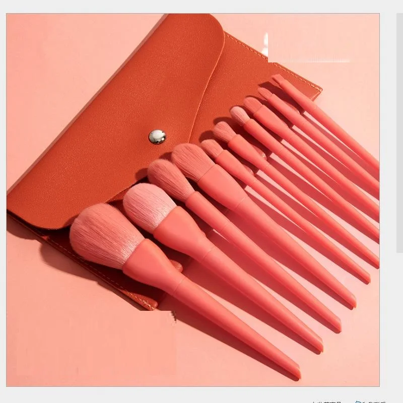 

Makeup Brush Set 10 Soft Hair Full Set Eyeshadow Brush Blush Brush Loose Powder Brush Foundation Brush Beginner Tool