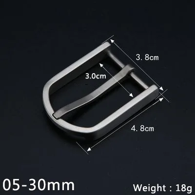 05-30mm Meetee 1 шт. Высококачественная пряжка для ремня из чистого титанового сплава, Антиаллергенная Пряжка, зажим для головы для украшения джинсов, кожевенные изделия, аксессуары - Цвет: 05-30mm