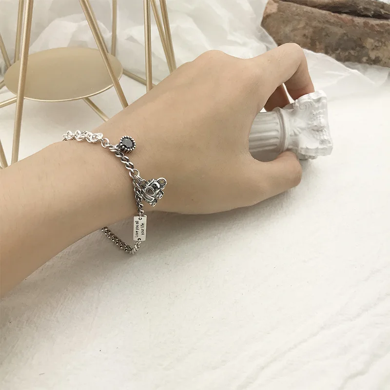 Новый стиль браслет с надписью в виде слона квадратной формы для женщин и мужчин