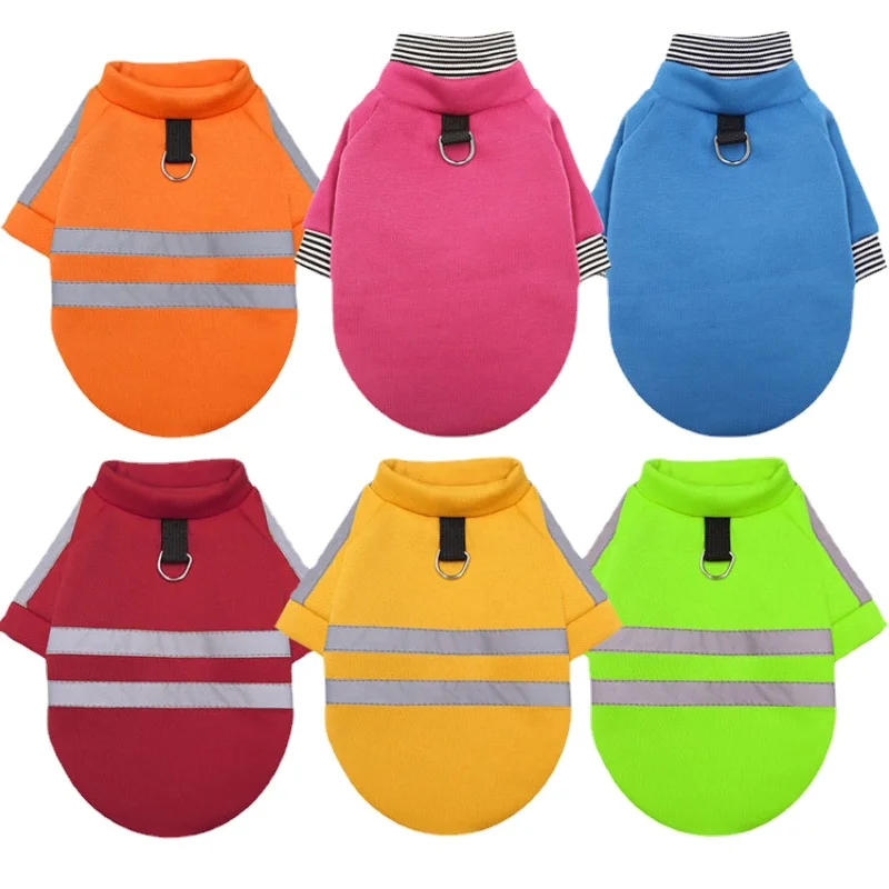 

Pet Dog Clothes,Small Medium-Sized Dog Traction Light-Reflecting Hoodie, Autumn and Winter Warm Dog Walking Pet Clothes at Night