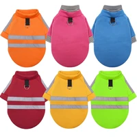 pet dog clothessmall medium sized dog traction light reflecting hoodie autumn and winter warm dog walking pet clothes at night