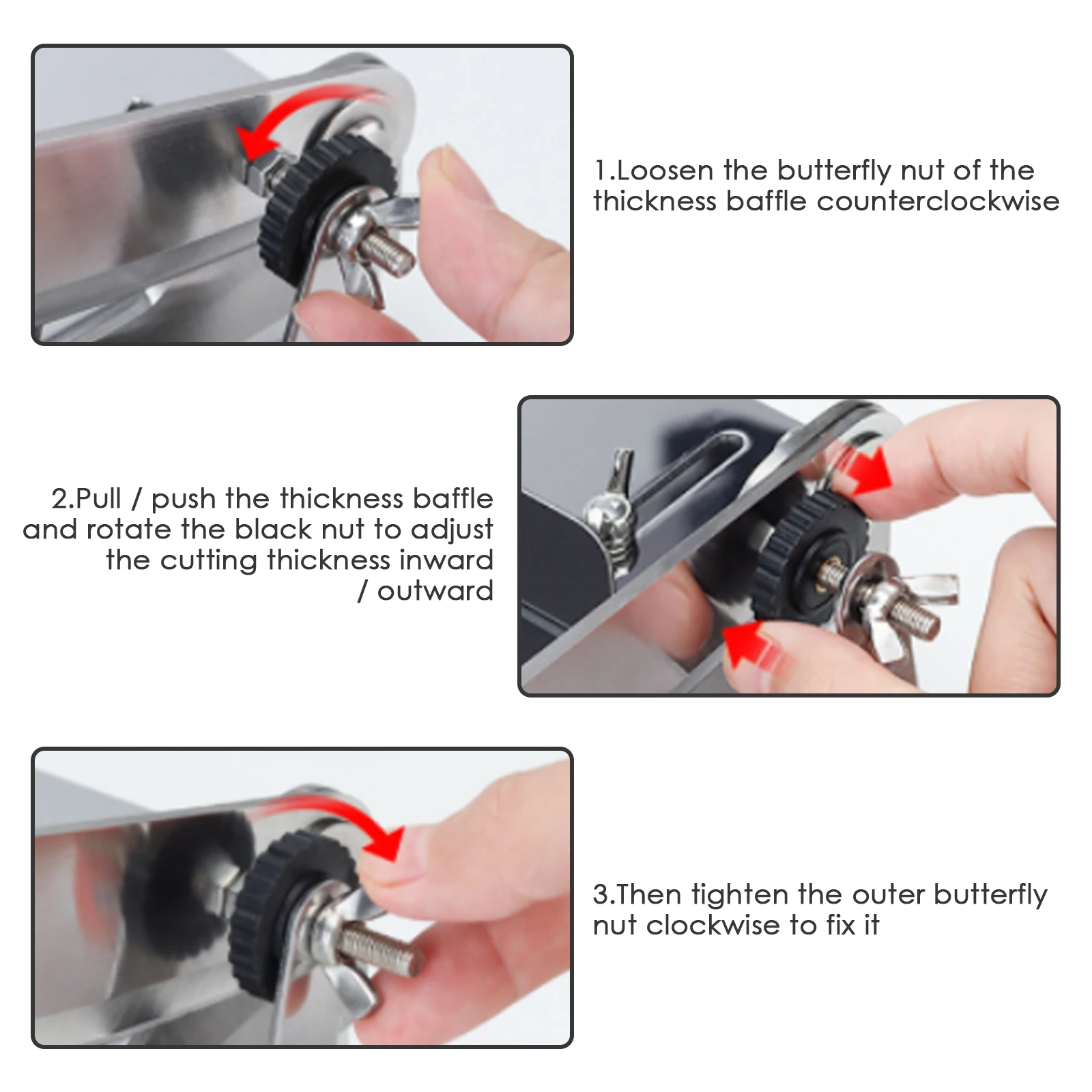 Ручная ломтерезка для замороженного мяса устройство резки бекона регулируемая