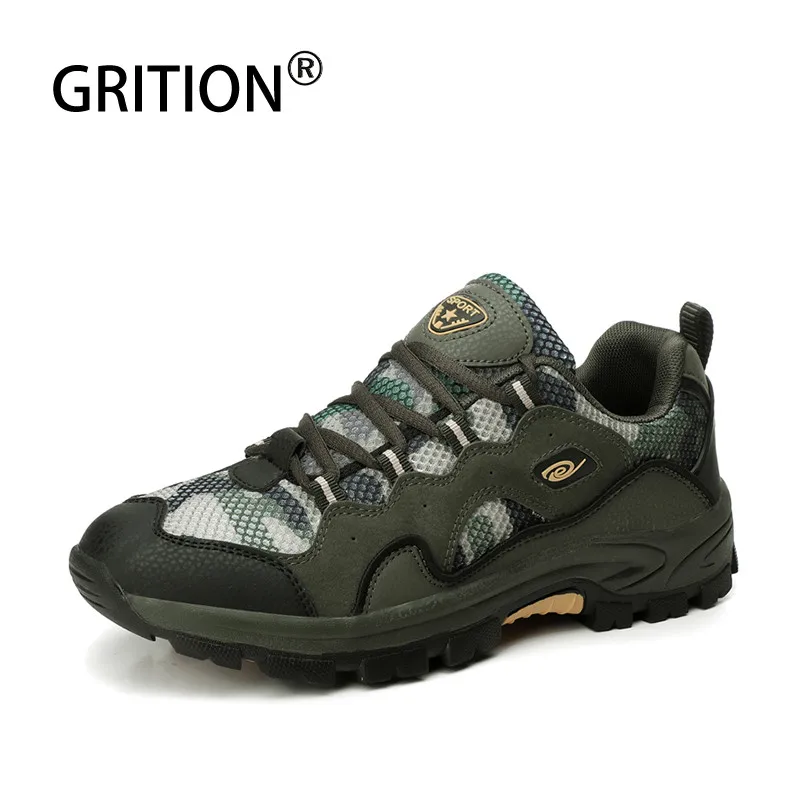 GRITION мужские камуфляжные туристические ботинки водонепроницаемые зимние