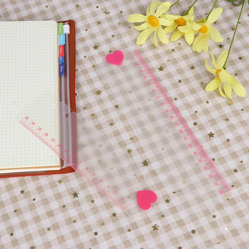 

1pc A5 A6 PVC Planner Agenda Ruler for 6 Holes Loose Leaf Spiral Notebook Ruler