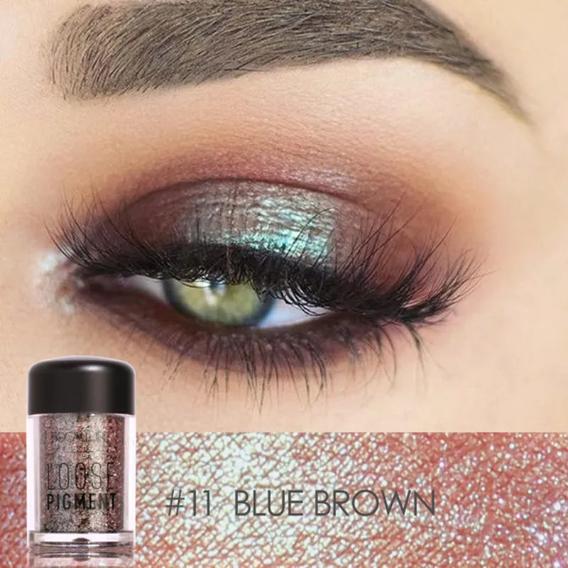 

FOCALLURE 18pcs/lot Glitter Eye Shadow Makeup Diamond Lips Loose Makeup Eyes Pigment Powder Single Eye Shadow Comestic