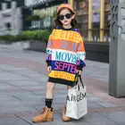 Весенне-осенний свитер с буквенным принтом, свитшот для маленьких девочек, детские повседневные толстовки, детская одежда с длинным рукавом и капюшоном для маленьких девочек