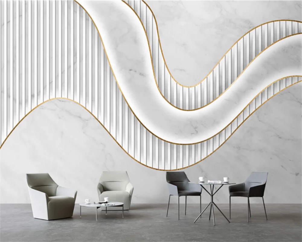 

beibehang Custom papel de pared European irregular geometric art streamline office front desk marble background wallpaper