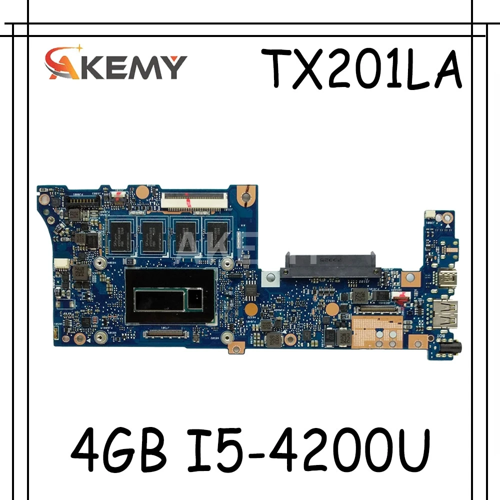 Akemy TX201LA материнская плата для ноутбука For Asus TX201L TX201 тестовая оригинальная с 4G RAM I5