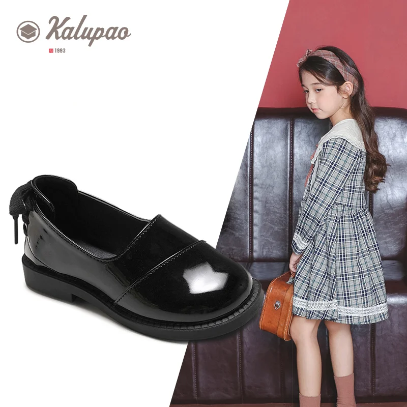 2019 г. Осенняя обувь для девочек однородная из искусственной кожи свадебные туфли