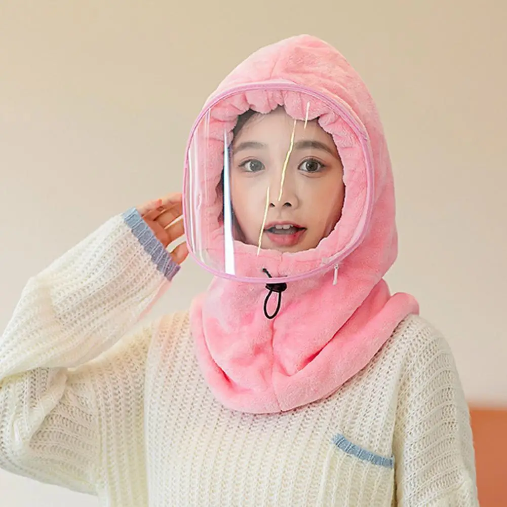 

Удобная теплая фланелевая шапка для лица, удобная зимняя шапка с капюшоном и Круглым Верхом