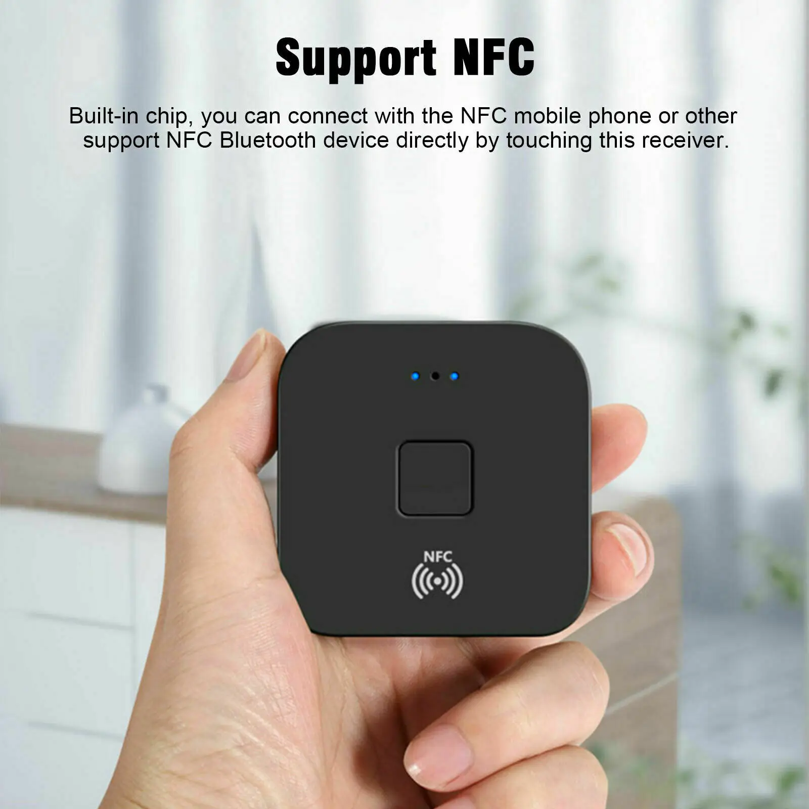 Беспроводной приемник Bluetooth 5 0 с разъемом 3 мм AUX NFC на 2 RCA аудио стерео адаптер
