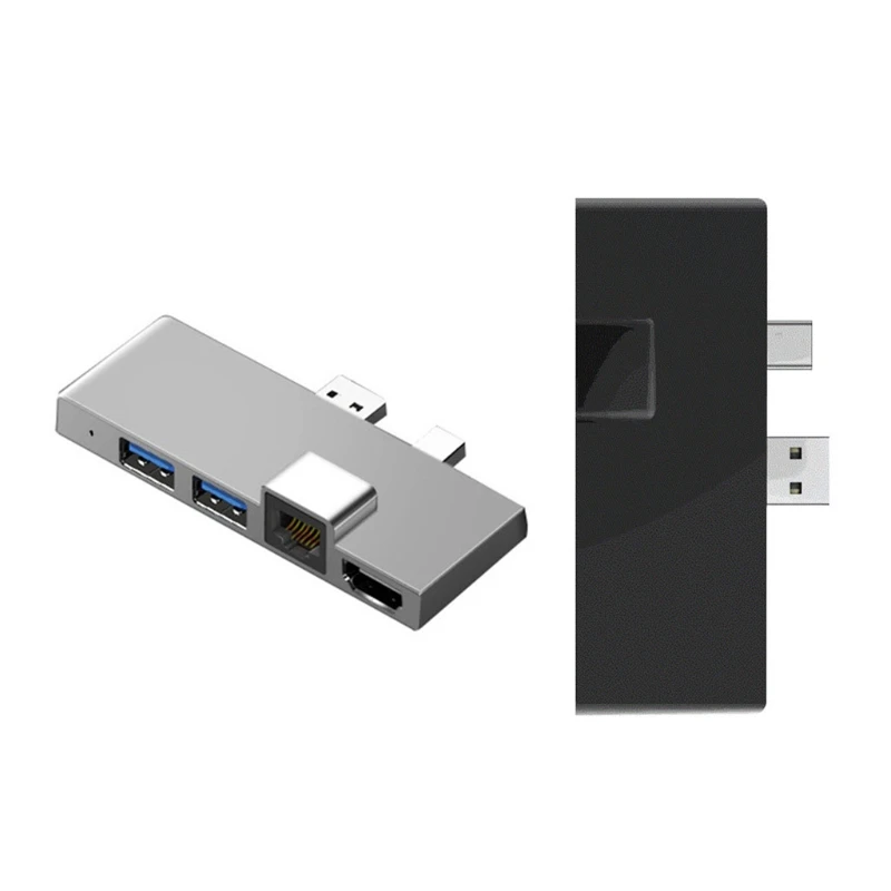 

Новая улучшенная док-станция H7JF 6 в 1, совместимая с интерфейсом HDMI, адаптер USB3.1, совместимый с Surface Pro, Rj45, Lan, SD, TF