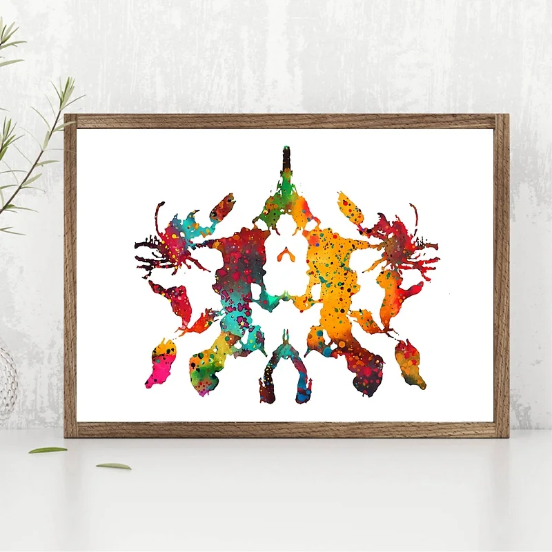 

Печатная плата Rorschach Ink Blot, абстрактный холст, плакат
