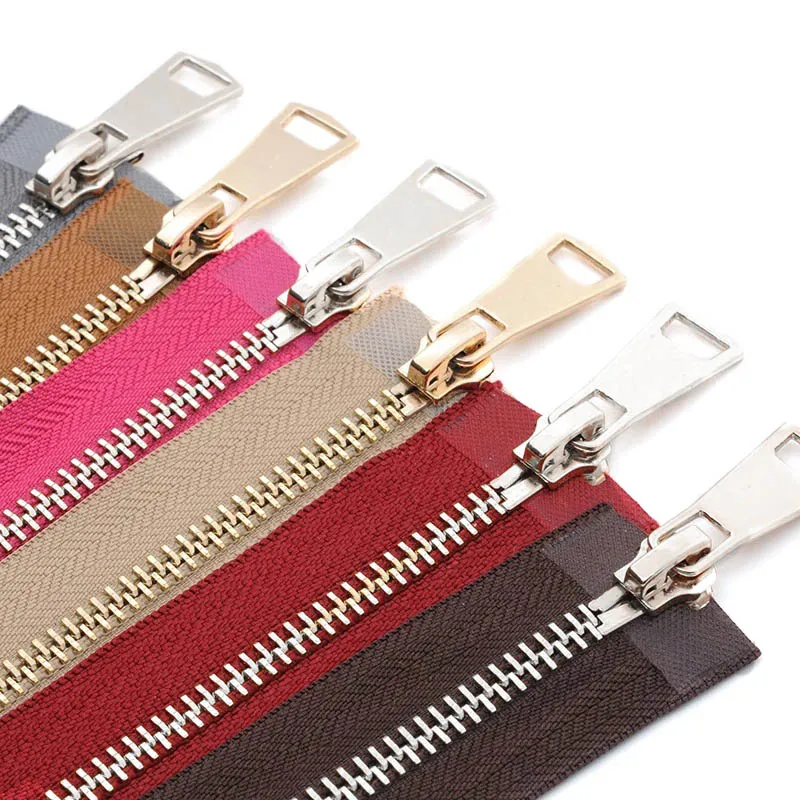 20/30/40/50/60/70/80cm 5# Colorful High Quality Open-End Auto Lock Metal Zipper DIY Handcraft For Clothing Pocket Garment Shoes