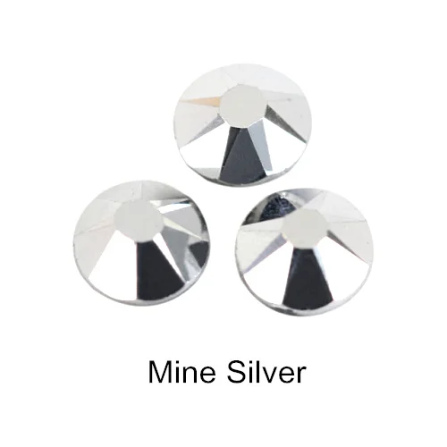 Mine Silver 144 шт цветные горячие ремонтные стразы, платья, свадебные платья, украшения, 16cut 8 Big 8 Small Iron Stone, стразы горячей фиксации Y3836 - Цвет: Mine Silver