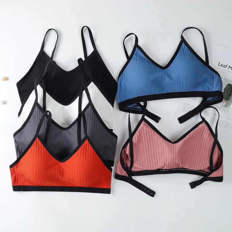 Сексуальный спортивный бюстгальтер для йоги женщин грудь один ряд три кнопки