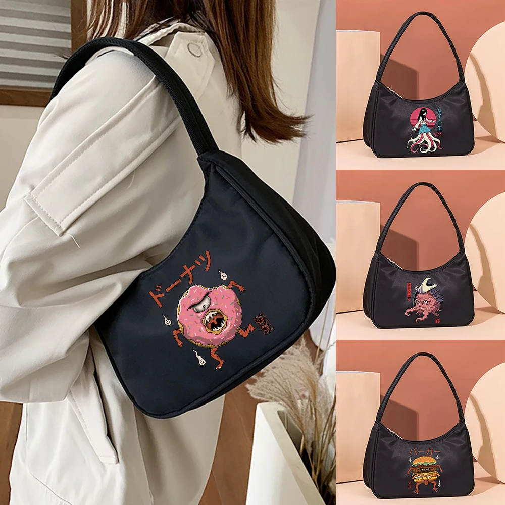 

Messenger Bags Tote Underarm Shoulder Bag Luxury Bag Casual Purses and Handbags 2022 New Cute Monster Print Pouch Shopper Clutch