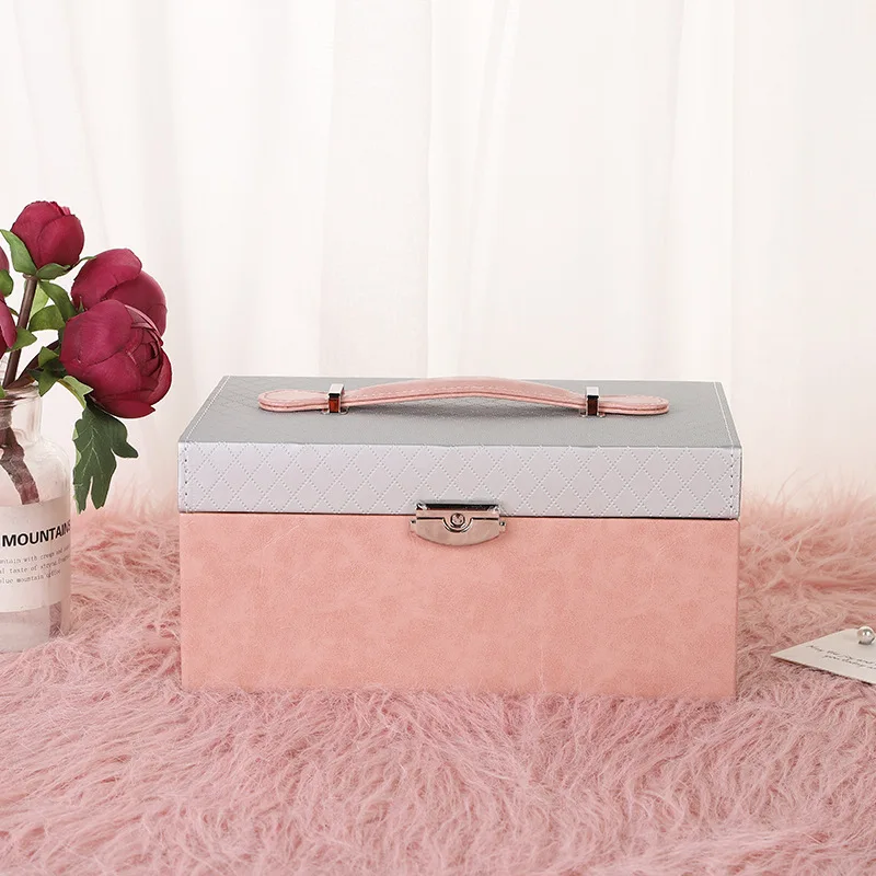 Портативная шкатулка для ювелирных украшений многоуровневый декоративный бокс