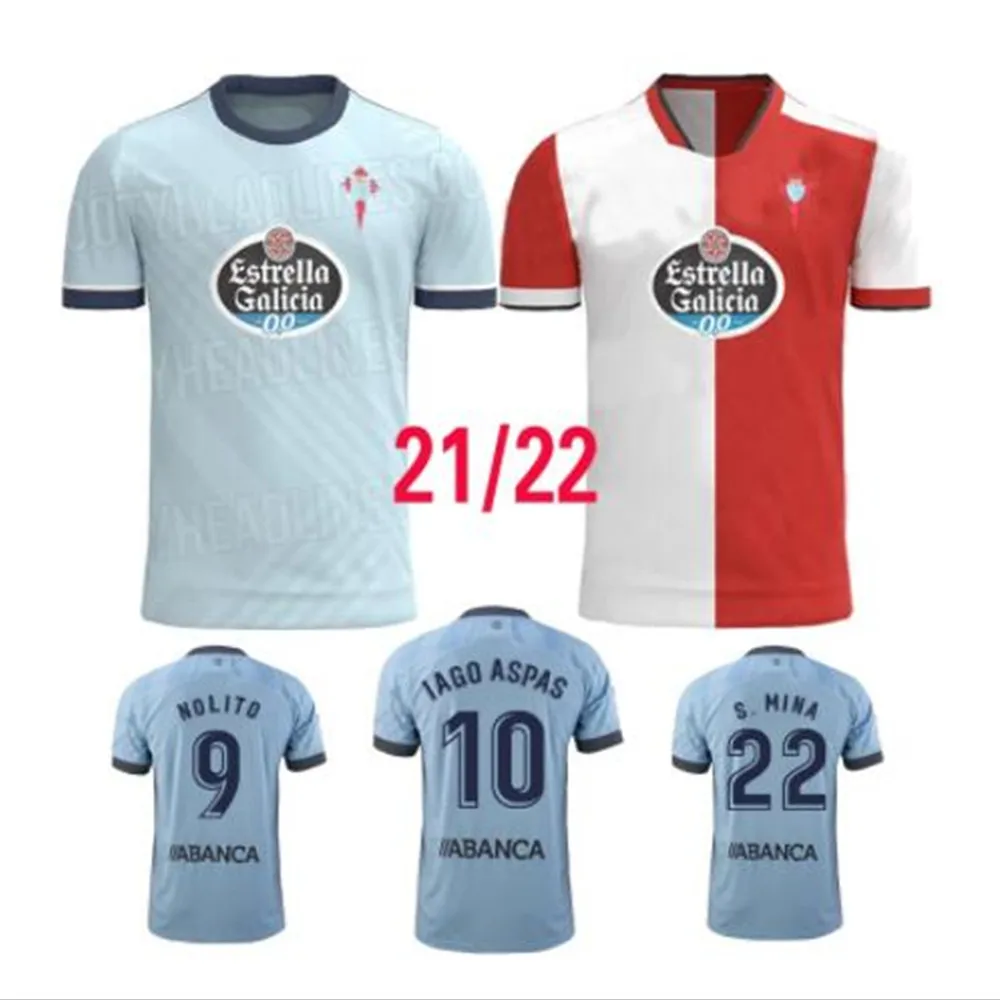 

2021 2022 RC Celta de Vigo Camisetas de fútbol LOBOTKA IAGO ASPAS SANTL MINA 21 22 Camiseta de fútbol infantil Sisto Boufal