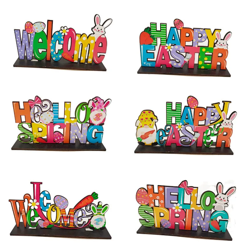 

Пасхальные украшения, деревянные украшения в виде кролика «сделай сам», деревянные поделки в виде кролика, пасхальный декор для стола, детс...