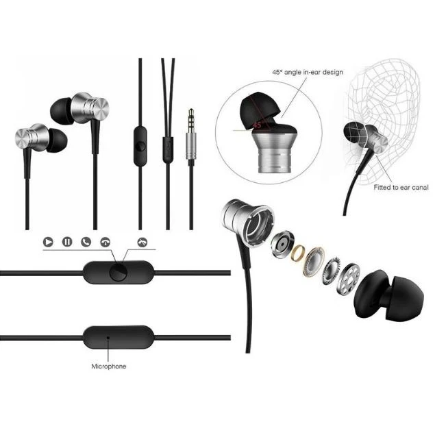 Наушники 1MORE Piston Fit In-Ear E1009 Silver проводные/вставные/20-20000 Гц/32 Ом/100 дБ/с микрофоном/Mini