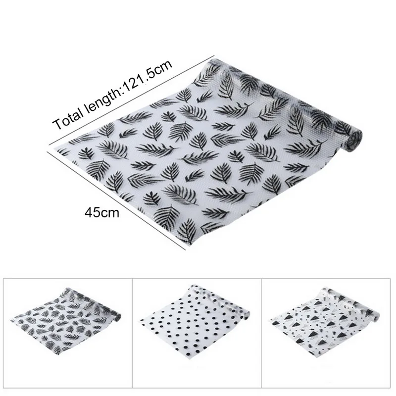 

45X122 cm drawer mat oil-proof moisture kitchen table shelf liner mats cupboards pad paper non slip waterproof closet placemat