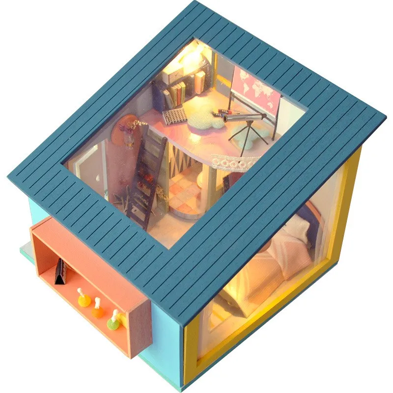 3D деревянные поделки Miniatura блоки для дома Комбинации Villa Happy Sweet Living игры с мебелью