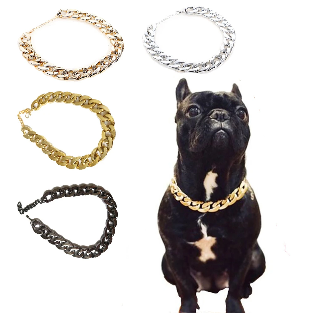 Модные воротники для собак Ожерелья Цепочка маленьких Тедди ожерелье