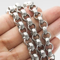 46810mm wide chain punk 316l stainless steel silver color round o chain necklace titanium steel chain necklace 24inch