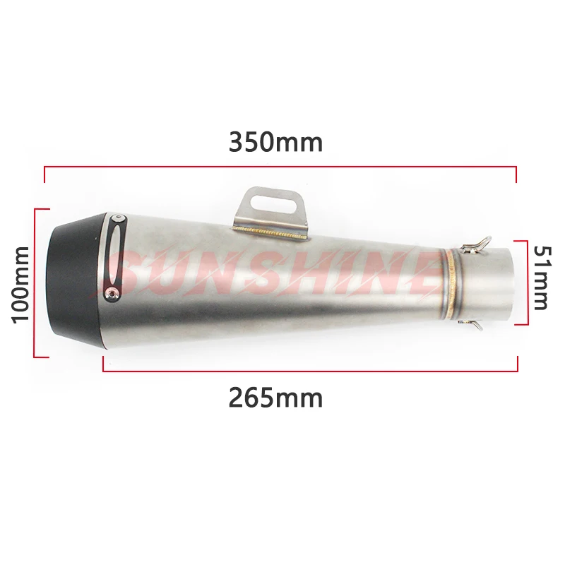 Универсальный глушитель для выхлопных газов мотоцикла Модифицированная труба