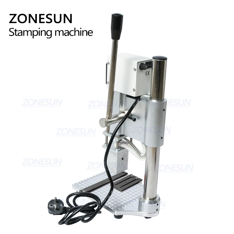 ZONESUN машина для горячего тиснения фольгой ручная Бронзирующая логотипа торговой