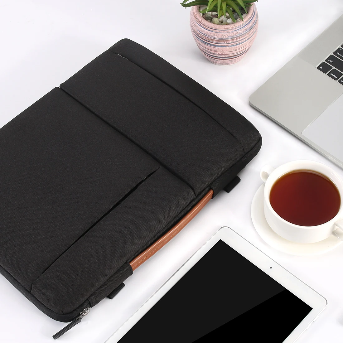 multi use strap laptop sleeve bag with handle for 10 13 14 15 6 17 inch notebook shockproof computer bagblack free global shipping