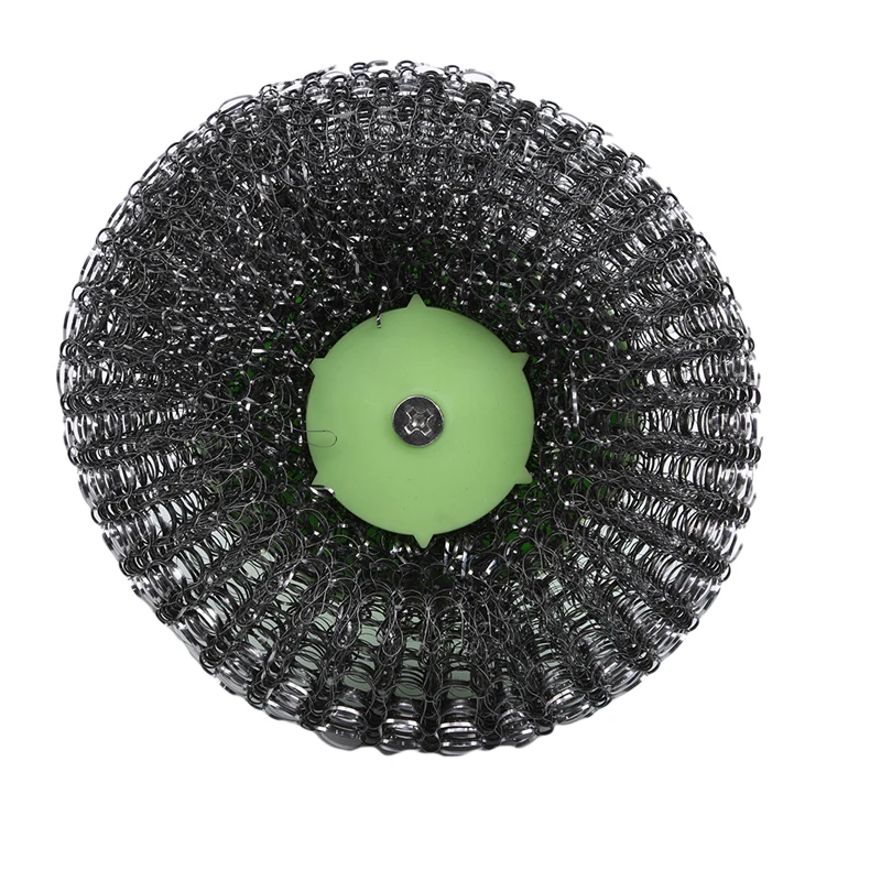 

Stainless Steel Scourers With Plastic Handle Steel Wool Scrubber Pad Kitchen Bathroom Cleaning Brush For Dishes Pots Pans