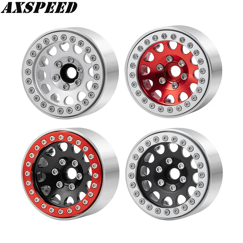 

1/4PCS 1.9inch RC Wheels Hubs Beadlock Wheel Rims for 1:10 RC Crawler Axial SCX10 Upgrade Wheel Accessories