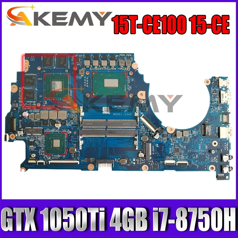 

Для HP 15T-CE100 15-CE Материнская плата ноутбука L10772-601 GTX 1050Ti 4 Гб i7-8750H DAG3ADMBAD1 100% полностью протестирована