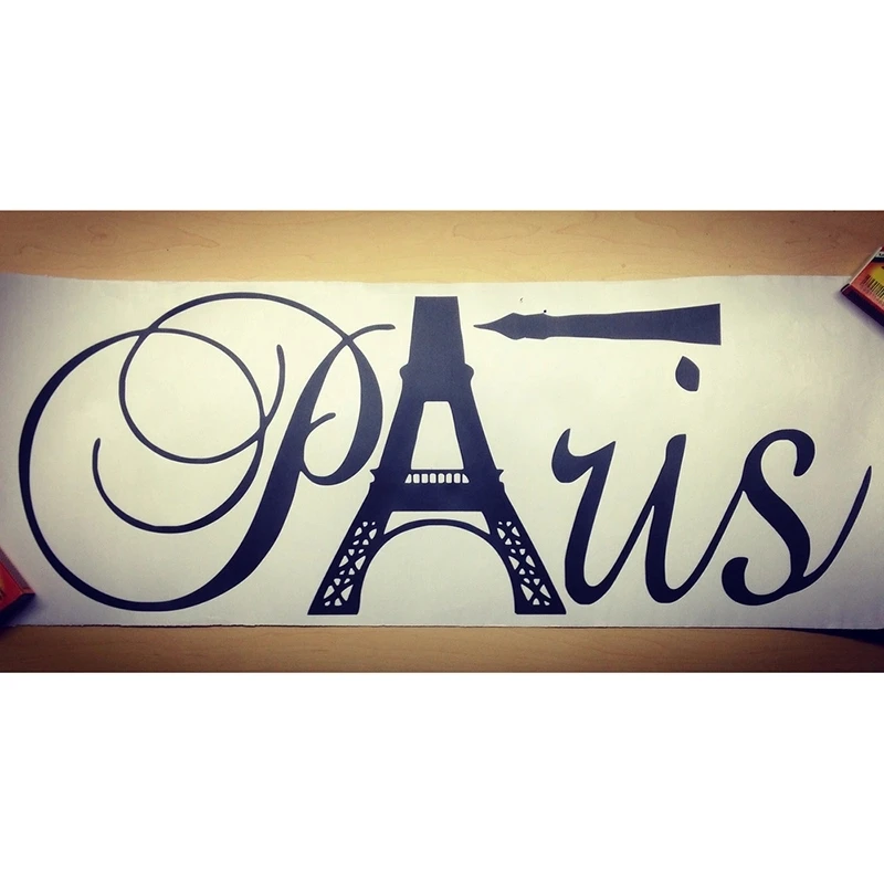 Водостойкая Наклейка на стену с Парижской башней 1 шт. Виниловая наклейка для