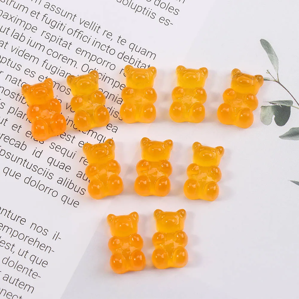 

New 10Pcs Simulated Bear Candy For Kids Foam Clay Mud Charms DIY Jewelry Accessories Kids Toys Gift