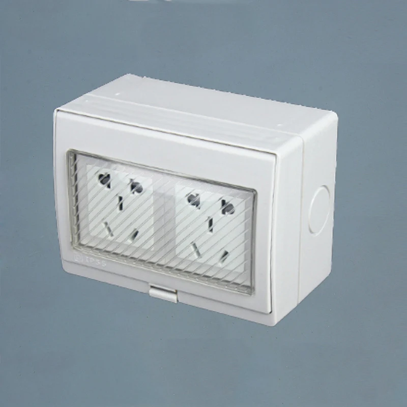 IP55 Waterproof Socket Report CE Wall Moisture-Proof Dust-Proof 250V10A Power Weather Resistance Outdoor Grounding |