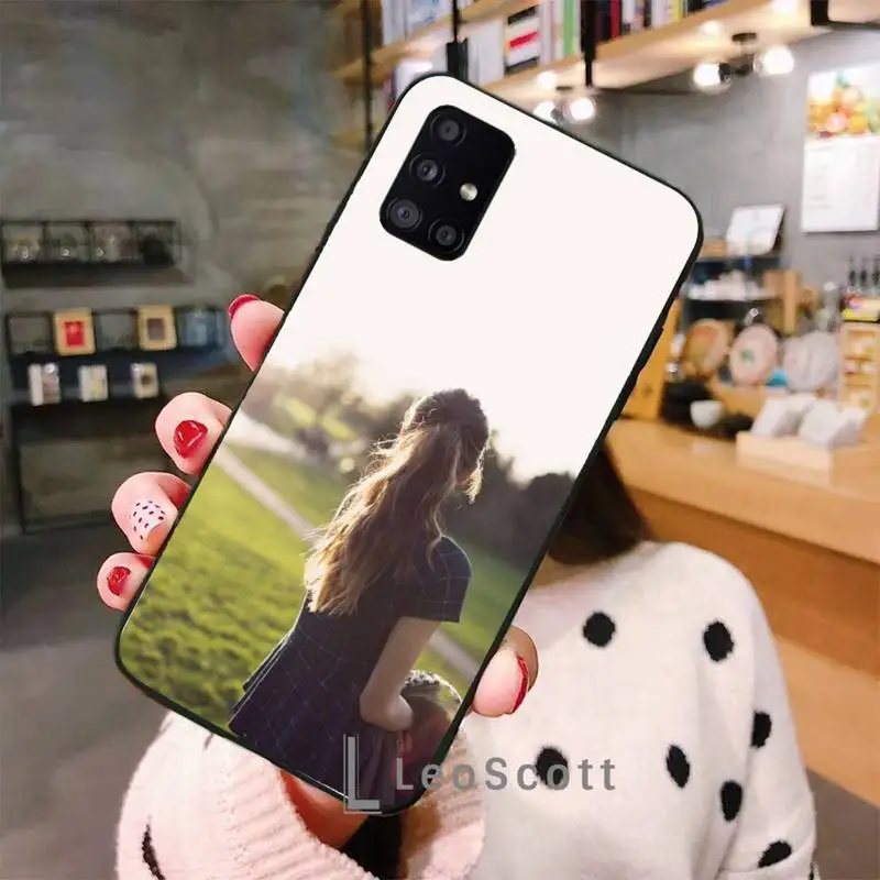 

Girl's back Phone Case For Samsung A32 A51 A52 A71 A50 A12 A21S S10 S20 S21 Plus Fe Ultra