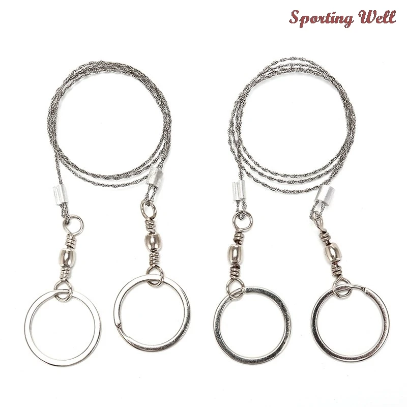 

2Pcs/lot Stainless Steel Wire Saw Outdoor Practical Emergency Survival Gear Tools High Quality