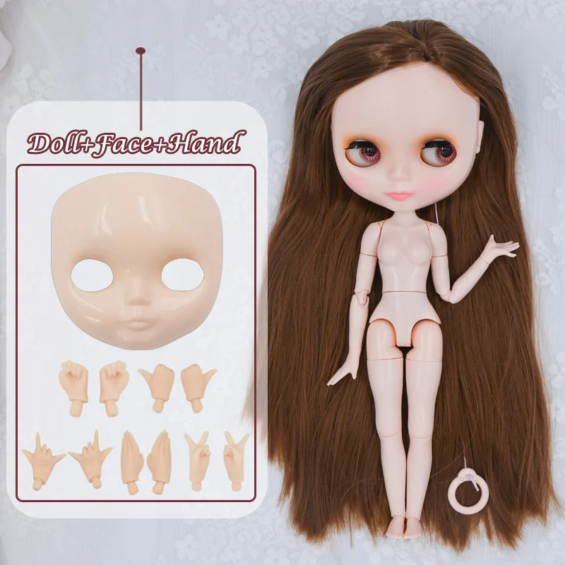 FHNBL18 Куклы бжд Blyth кукла BJD, кукла блайз Neo Обнаженная кукла куклы блайз Blyth уникальные, непрозрачные куклы лица могут изменить макияж и платье DIY, 1/6 мяч соединены куклы SO24 - Цвет: FHNBL18