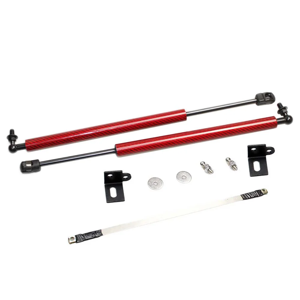 red carbon fiber Для Mazda 3 первого поколения 2003-2009 2 шт. передний капот модифицирует газовые стойки из углеродного волокна поддержка подъема Амортизатор - Цвет: red carbon fiber