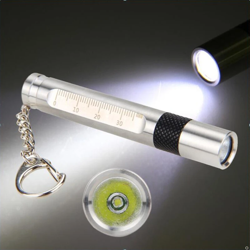 

Mini XPE flashlight with ruler 10440x1 AAAx1 battery 300lumen stainless running riding climbing rescuing torch flash light H1