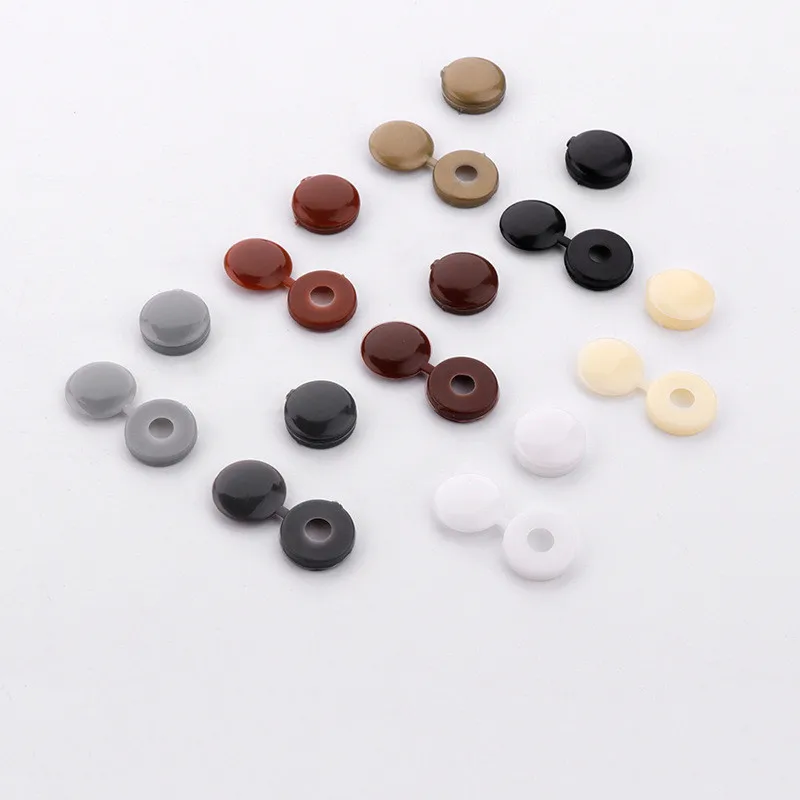 100 шт. откидной Пластик винтовой крышкой раза крышки кнопки гайки и колпачки